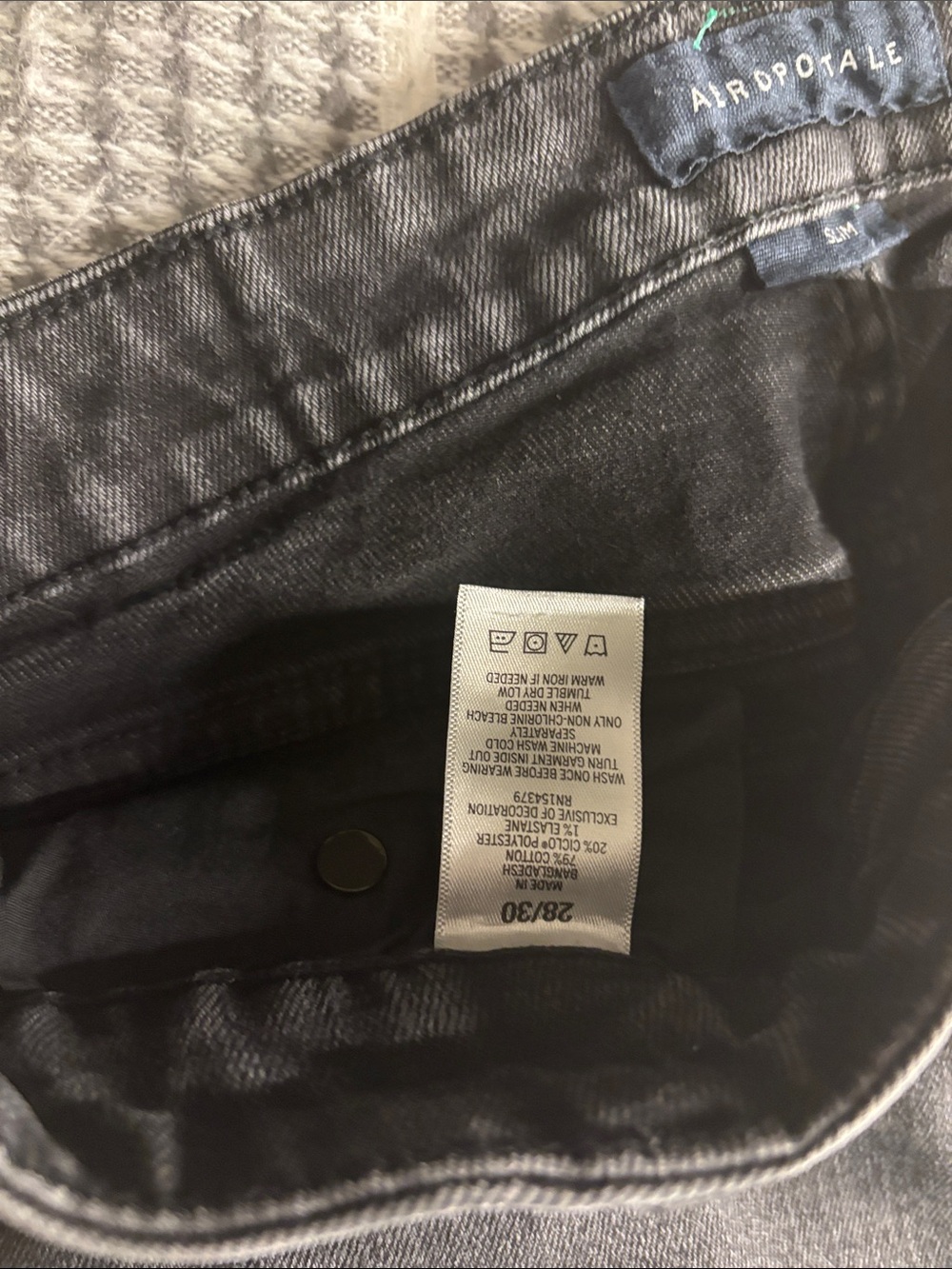Aeropostale Women's Slim Jeans in Faded Charcoal - Picture 2 of 2